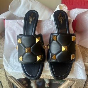 Valentino Rockstud sandal/mule heels. Size 39.5